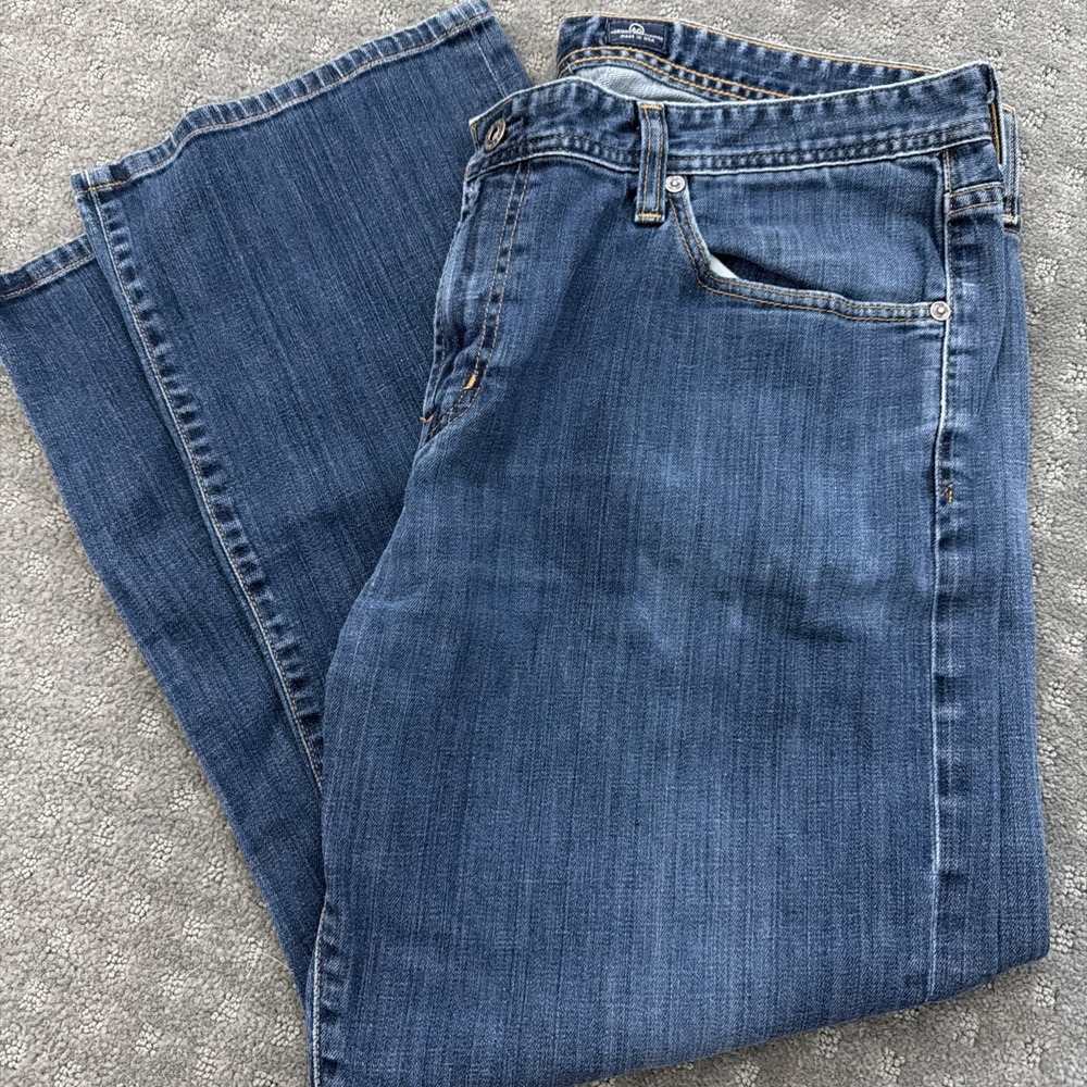 Adriano Goldshmeid Jeans Men Actual Size 40x32 Straight Leg Blue Jeans